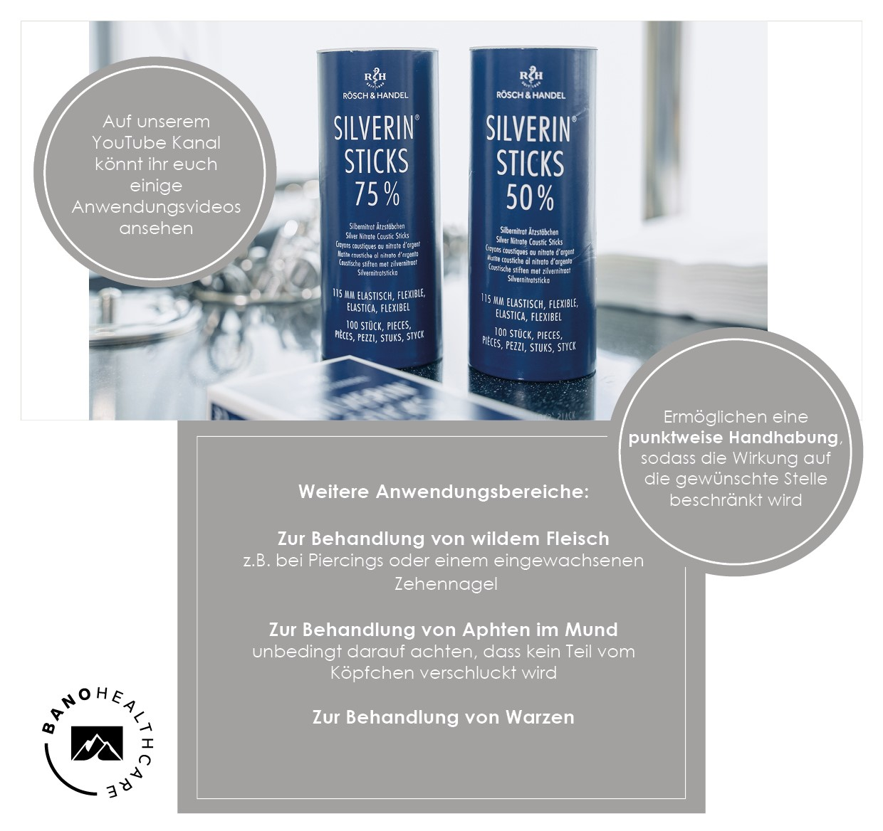 SILVERIN Sticks 50% met zilvernitraat